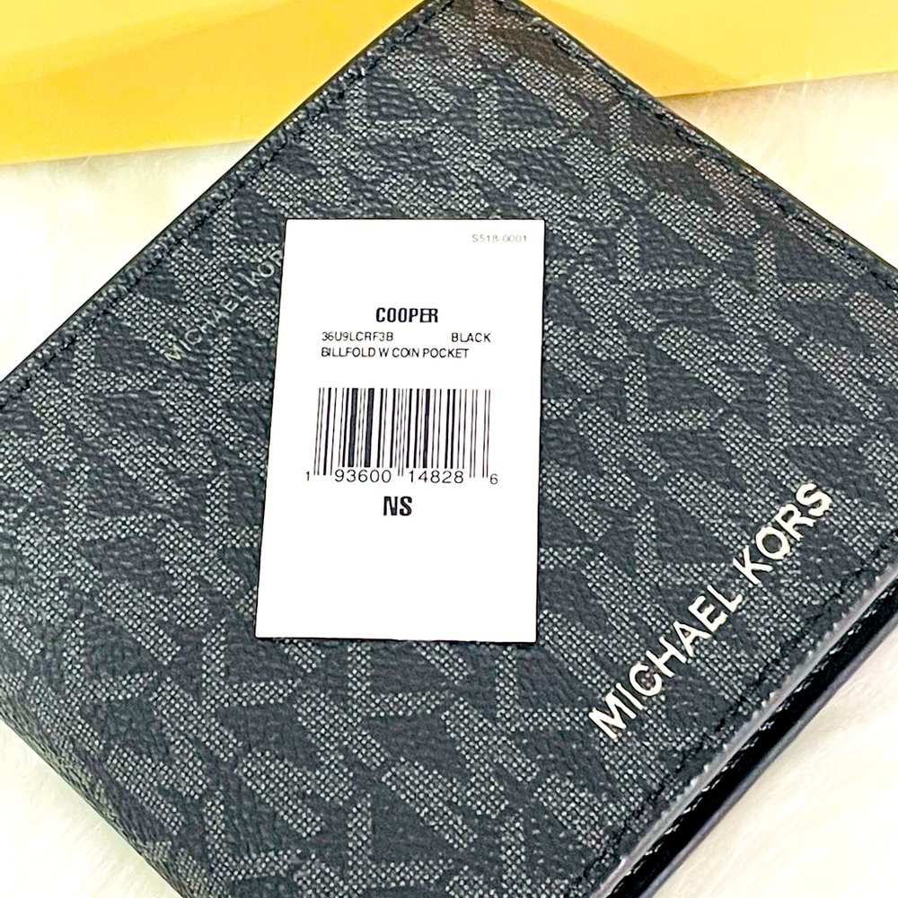 NWT Michael Kors black Cooper Billfold Wallet - Picture 4 of 9